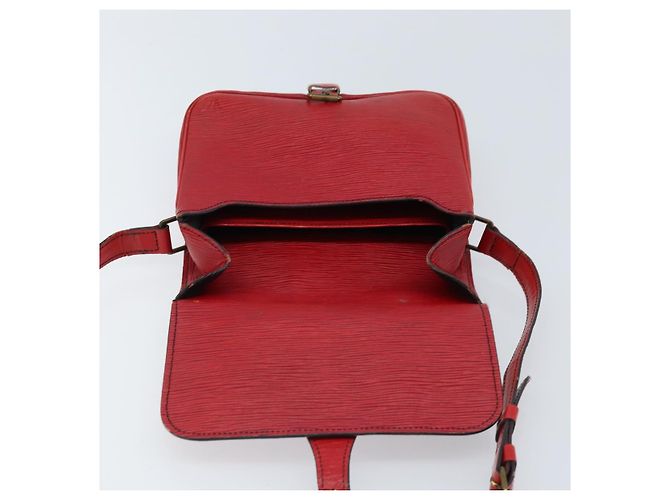 LOUIS VUITTON Borsa a Spalla Epi Cartesier MM Rossa M52247 LV Auth 172584 Rosso - vista 10