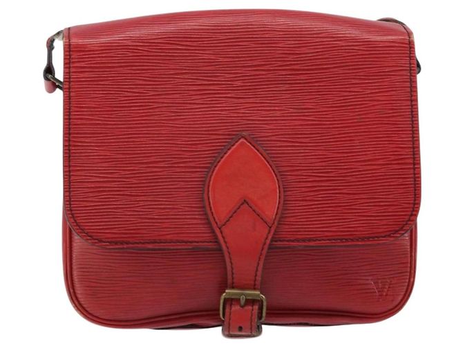 LOUIS VUITTON Borsa a Spalla Epi Cartesier MM Rossa M52247 LV Auth 172584 Rosso - vista 13