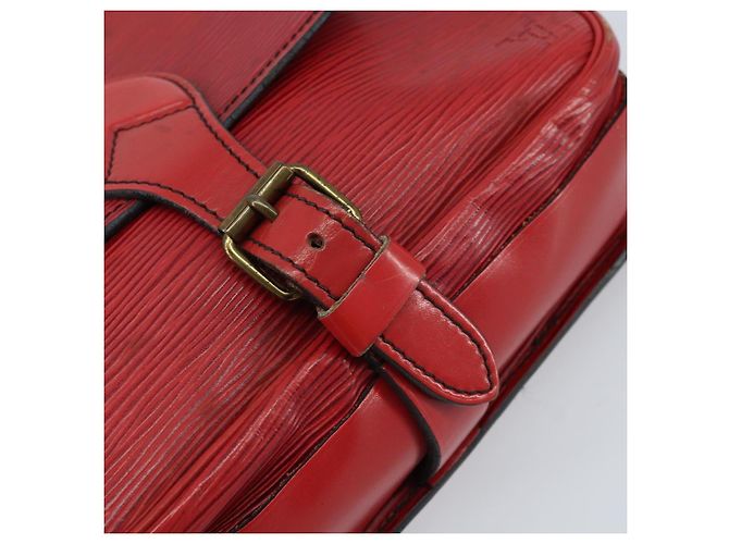 LOUIS VUITTON Borsa a Spalla Epi Cartesier MM Rossa M52247 LV Auth 172584 Rosso - vista 17