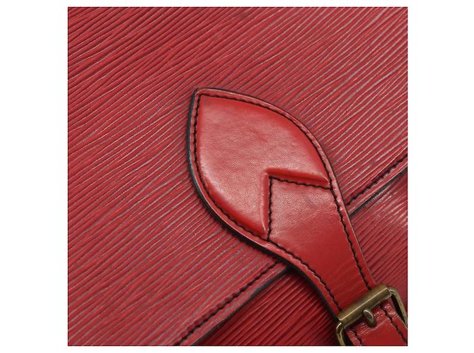 LOUIS VUITTON Borsa a Spalla Epi Cartesier MM Rossa M52247 LV Auth 172584 Rosso - vista 18