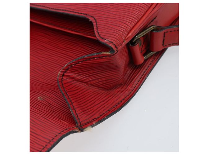 LOUIS VUITTON Borsa a Spalla Epi Cartesier MM Rossa M52247 LV Auth 172584 Rosso - vista 19