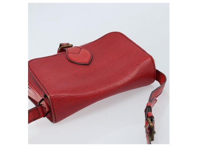 LOUIS VUITTON Borsa a Spalla Epi Cartesier MM Rossa M52247 LV Auth 172584 Rosso - vista 6