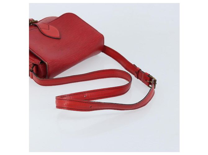 LOUIS VUITTON Borsa a Spalla Epi Cartesier MM Rossa M52247 LV Auth 172584 Rosso - vista 7