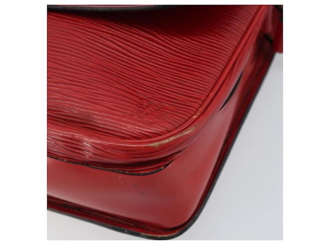 LOUIS VUITTON Borsa a Spalla Epi Cartesier MM Rossa M52247 LV Auth 172584 Rosso - vista 9