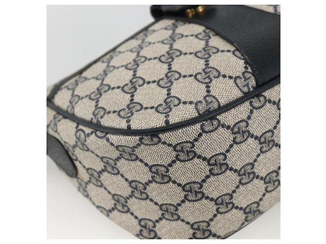 Borsa a Spalla Gucci GG Supreme Sherry Line PVC Blu Navy Oro 89 02 032 Auth ARZ238 D'oro - vista 15