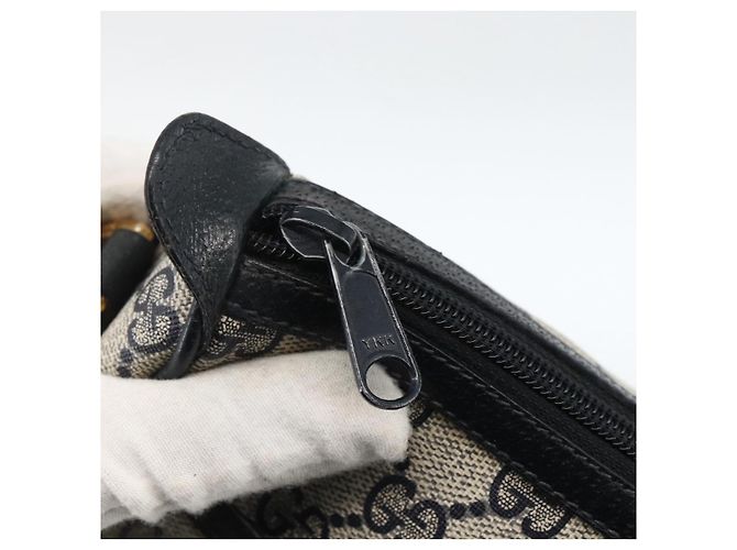 Borsa a Spalla Gucci GG Supreme Sherry Line PVC Blu Navy Oro 89 02 032 Auth ARZ238 D'oro - vista 9