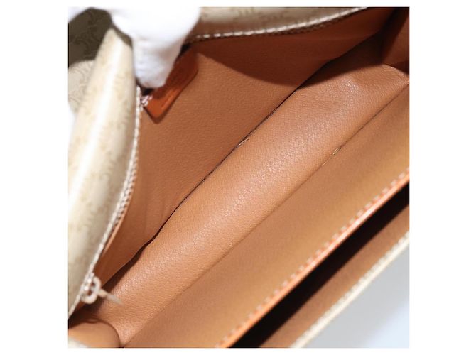 Céline CELINE Macadam Canvas Shoulder Bag PVC Leather Beige Gold Auth gh1779 Golden - view 10