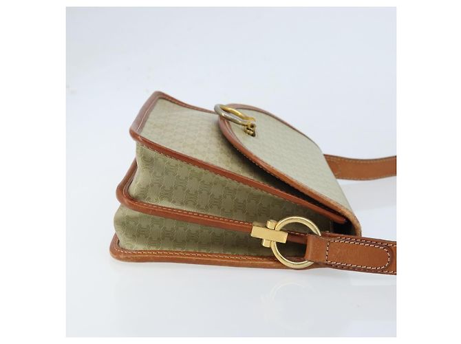 Céline CELINE Macadam Canvas Shoulder Bag PVC Leather Beige Gold Auth gh1779 Golden - view 3