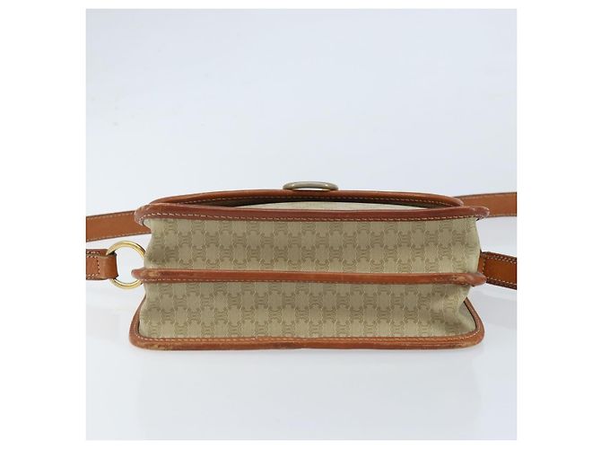 Céline CELINE Macadam Canvas Shoulder Bag PVC Leather Beige Gold Auth gh1779 Golden - view 5
