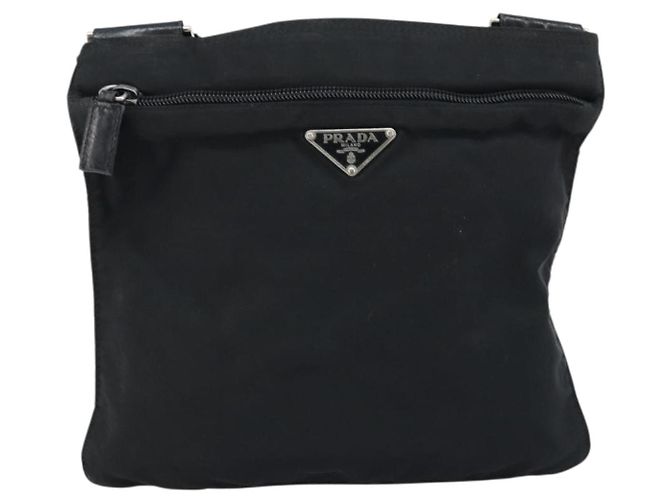 Borsa a Spalla PRADA Nylon Nero Argento Autentica 173668 - vista 13