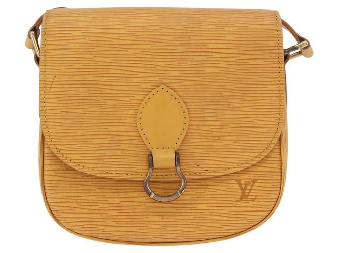 LOUIS VUITTON Borsa a Spalla Epi Saint Cloud PM Gialla M52219 LV Auth LNZ331 Giallo - vista 13