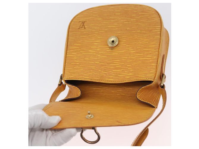 LOUIS VUITTON Borsa a Spalla Epi Saint Cloud PM Gialla M52219 LV Auth LNZ331 Giallo - vista 20