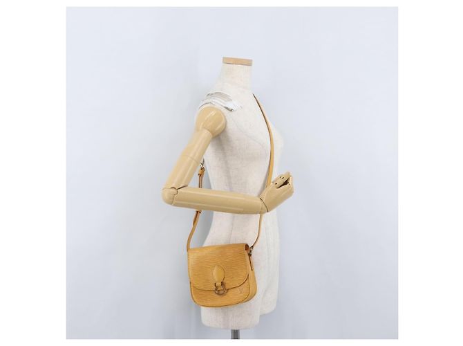 LOUIS VUITTON Borsa a Spalla Epi Saint Cloud PM Gialla M52219 LV Auth LNZ331 Giallo - vista 24