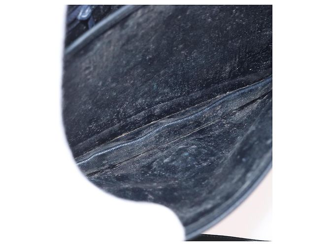 Céline Borsa a Spalla in Tela Macadam C di CELINE, blu navy e oro, autentica 173478 D'oro - vista 11