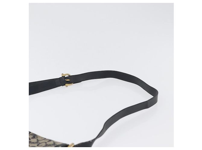 Céline Borsa a Spalla in Tela Macadam C di CELINE, blu navy e oro, autentica 173478 D'oro - vista 14