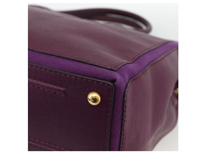 SAINT LAURENT Borsa a mano in pelle viola oro 274766 Auth BA11116V D'oro Porpora - vista 15