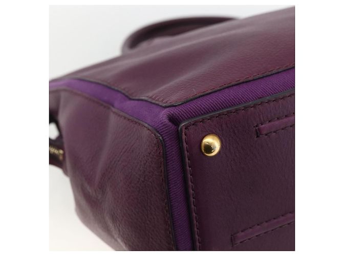 SAINT LAURENT Borsa a mano in pelle viola oro 274766 Auth BA11116V D'oro Porpora - vista 16