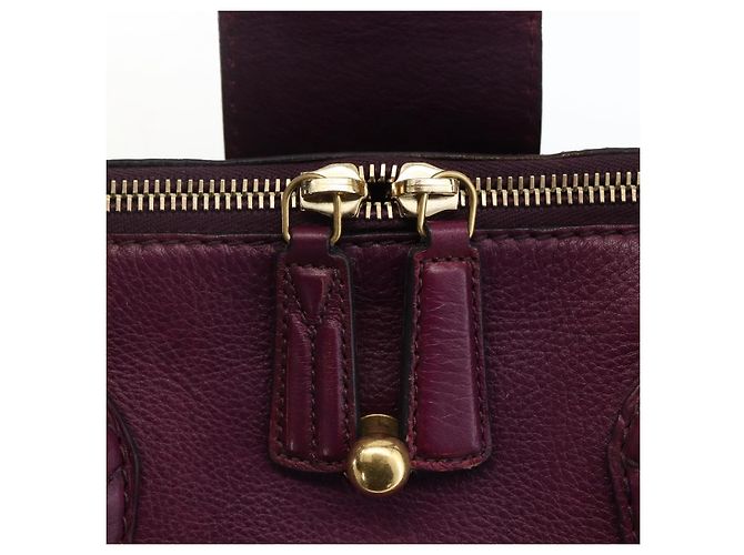 SAINT LAURENT Borsa a mano in pelle viola oro 274766 Auth BA11116V D'oro Porpora - vista 17