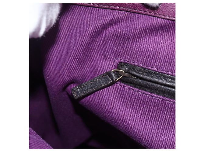 SAINT LAURENT Borsa a mano in pelle viola oro 274766 Auth BA11116V D'oro Porpora - vista 21