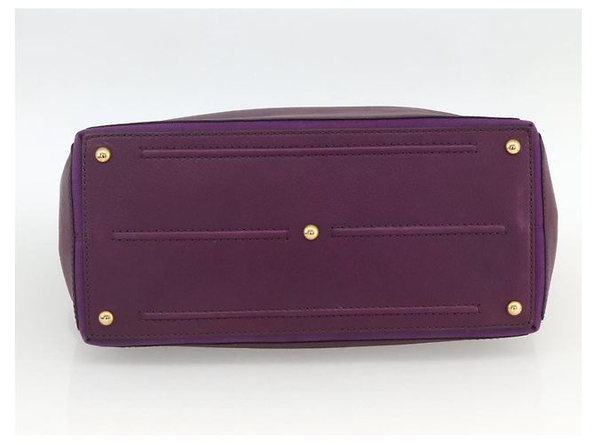 SAINT LAURENT Borsa a mano in pelle viola oro 274766 Auth BA11116V D'oro Porpora - vista 5