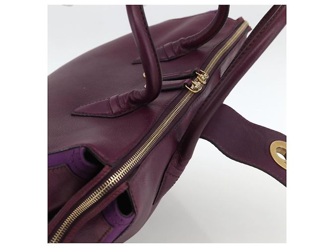 SAINT LAURENT Borsa a mano in pelle viola oro 274766 Auth BA11116V D'oro Porpora - vista 6