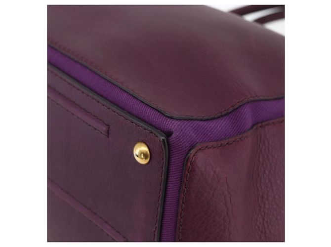 SAINT LAURENT Borsa a mano in pelle viola oro 274766 Auth BA11116V D'oro Porpora - vista 9