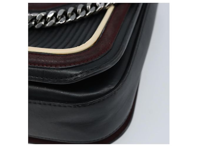 Autre Marque Borsa a mano Stella McCartney in pelle 2 vie nera argento autentica BA10361 Nero - vista 16