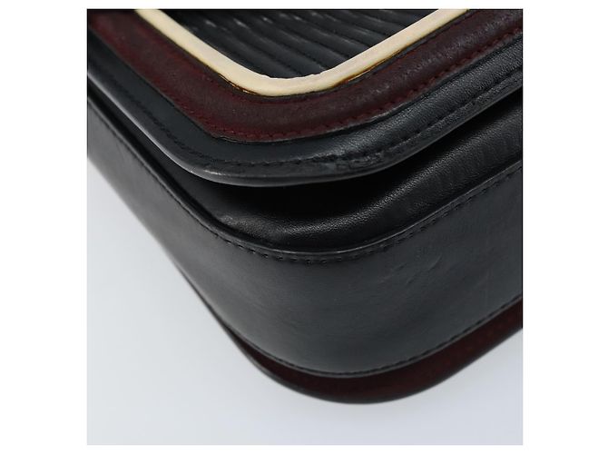 Autre Marque Borsa a mano Stella McCartney in pelle 2 vie nera argento autentica BA10361 Nero - vista 17