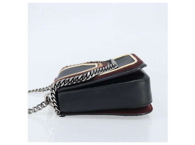 Autre Marque Borsa a mano Stella McCartney in pelle 2 vie nera argento autentica BA10361 Nero - vista 4