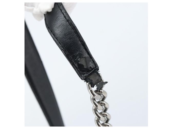 Autre Marque Borsa a mano Stella McCartney in pelle 2 vie nera argento autentica BA10361 Nero - vista 8