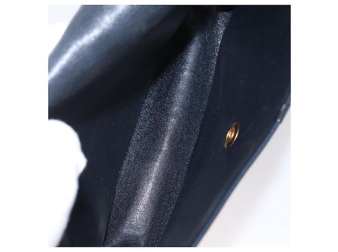 Borsa a Spalla in Tela Trotter Christian Dior Blu Navy Oro Auth fm5214 D'oro - vista 12