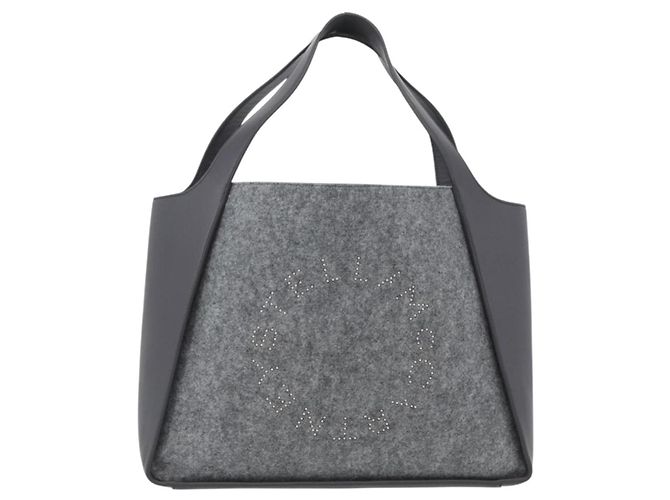 Autre Marque Stella McCartney Tote Bag aus Polyester Grau Silber Auth 172985 Braun - Ansicht 13