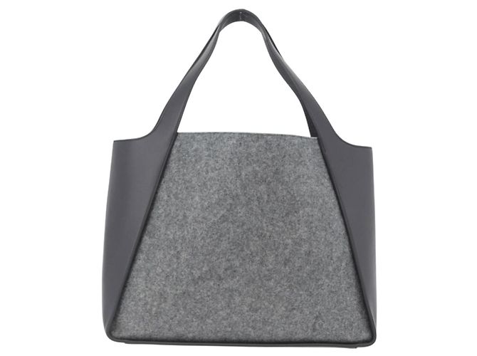 Autre Marque Stella McCartney Tote Bag aus Polyester Grau Silber Auth 172985 Braun - Ansicht 2