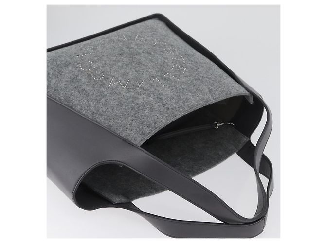 Autre Marque Stella McCartney Tote Bag aus Polyester Grau Silber Auth 172985 Braun - Ansicht 6