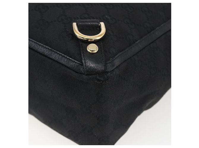 Borsa a mano Abbey in tela GG Gucci nera e oro 130739 Auth gh1861 Nero D'oro - vista 15