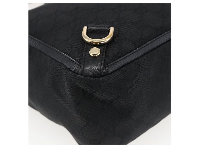 Borsa a mano Abbey in tela GG Gucci nera e oro 130739 Auth gh1861 Nero D'oro - vista 16