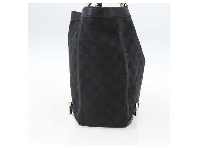 Borsa a mano Abbey in tela GG Gucci nera e oro 130739 Auth gh1861 Nero D'oro - vista 3