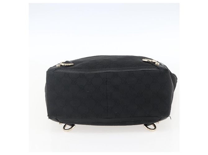 Borsa a mano Abbey in tela GG Gucci nera e oro 130739 Auth gh1861 Nero D'oro - vista 5