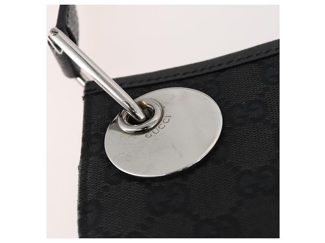 Borsa a Spalla GG Canvas Gucci Nera Argento 120841 Auth ep13072 Nero - vista 10