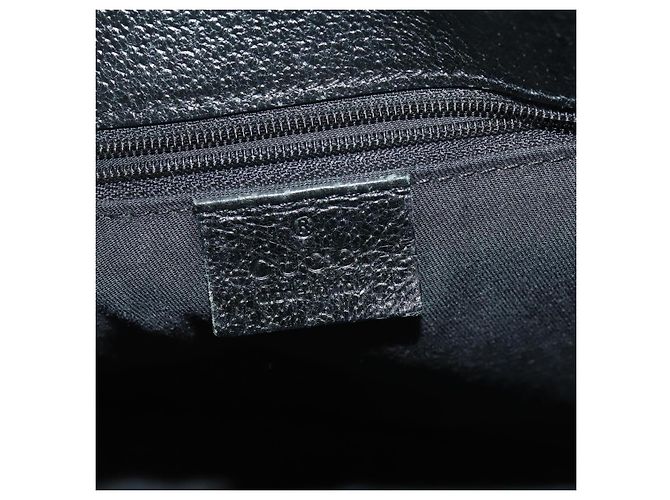 Borsa a Spalla GG Canvas Gucci Nera Argento 120841 Auth ep13072 Nero - vista 19