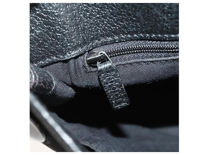 Borsa a Spalla GG Canvas Gucci Nera Argento 120841 Auth ep13072 Nero - vista 20