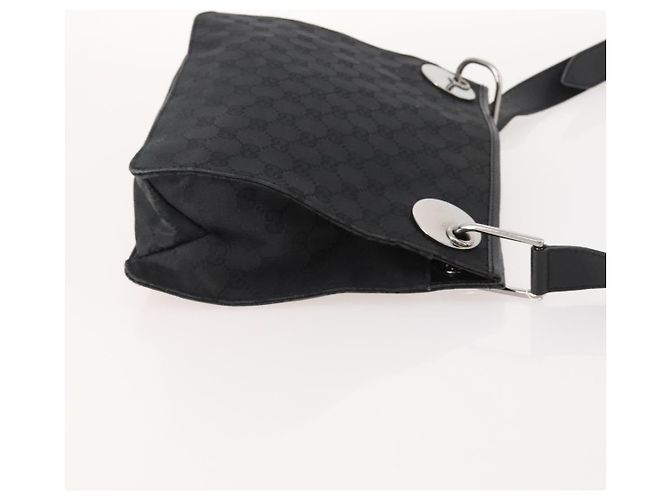 Borsa a Spalla GG Canvas Gucci Nera Argento 120841 Auth ep13072 Nero - vista 3