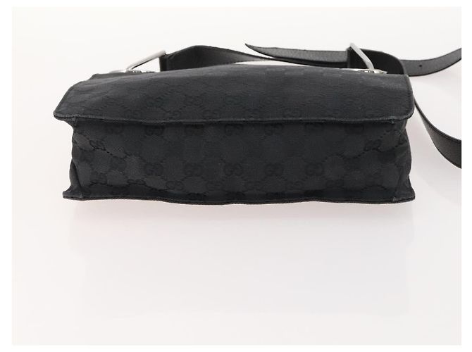 Borsa a Spalla GG Canvas Gucci Nera Argento 120841 Auth ep13072 Nero - vista 5