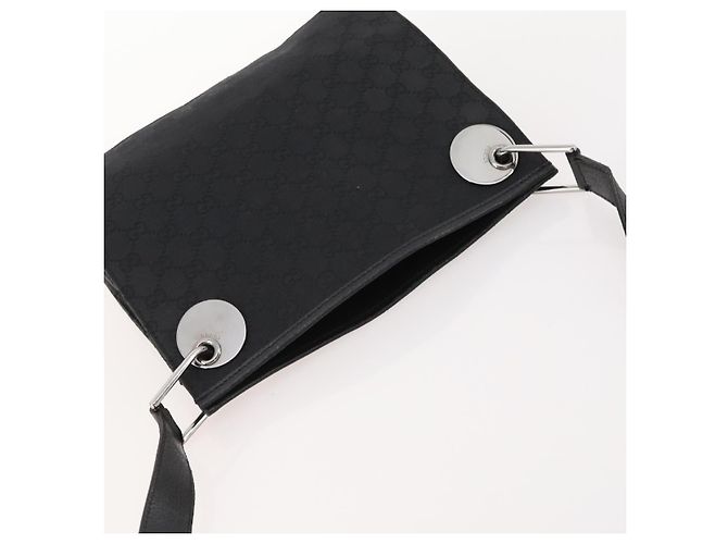Borsa a Spalla GG Canvas Gucci Nera Argento 120841 Auth ep13072 Nero - vista 6