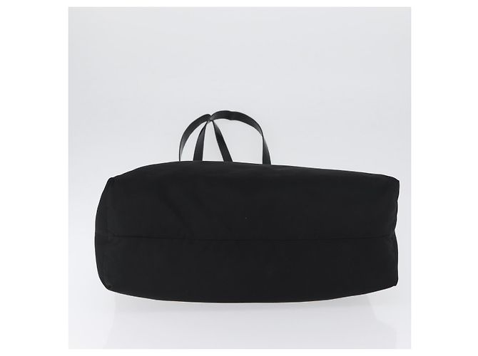 Céline Borsa Tote Circle in Nylon Nero e Oro Auth ka2834 D'oro - vista 5