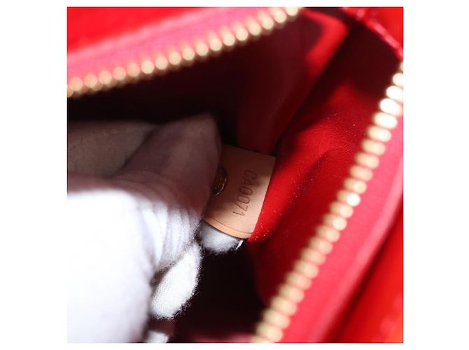 LOUIS VUITTON Borsa a Mano Houston Monogram Vernis Rossa M91092 LV Auth ki6445 Rosso - vista 12
