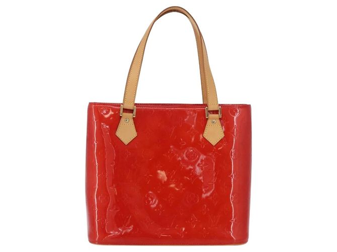 LOUIS VUITTON Borsa a Mano Houston Monogram Vernis Rossa M91092 LV Auth ki6445 Rosso - vista 13