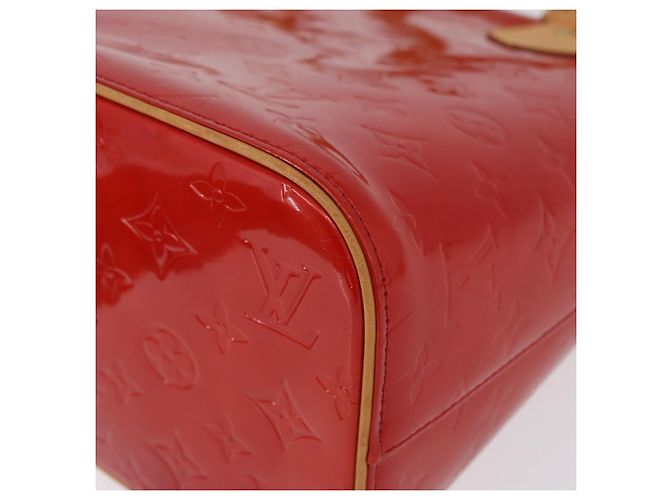 LOUIS VUITTON Borsa a Mano Houston Monogram Vernis Rossa M91092 LV Auth ki6445 Rosso - vista 14