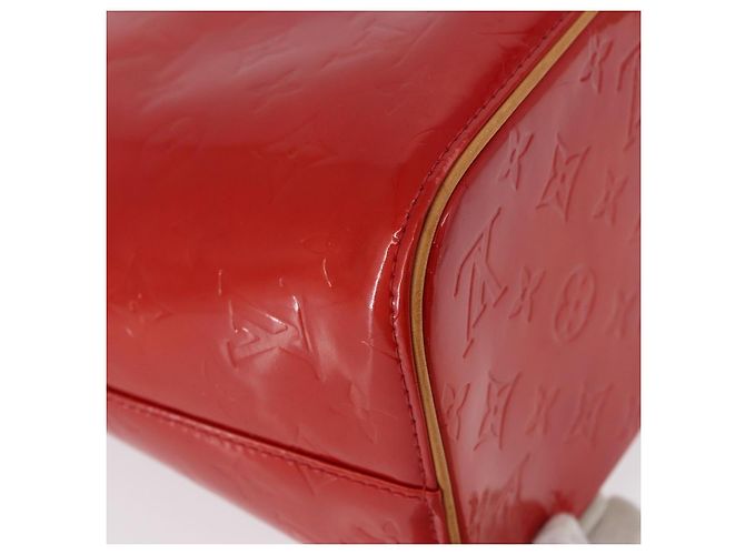 LOUIS VUITTON Borsa a Mano Houston Monogram Vernis Rossa M91092 LV Auth ki6445 Rosso - vista 15