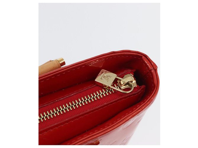 LOUIS VUITTON Borsa a Mano Houston Monogram Vernis Rossa M91092 LV Auth ki6445 Rosso - vista 17
